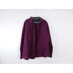 Men's 2X Brother's‎ and Son Maroon Shirt Jacket Shacket NWT